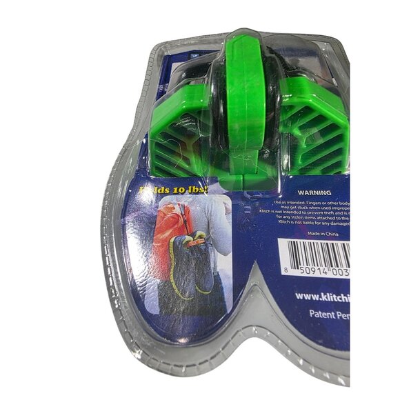 Klitchit Green Footwear Clip For Hanging Shoes On Bags Or Backpacks - Picture 4 of 4